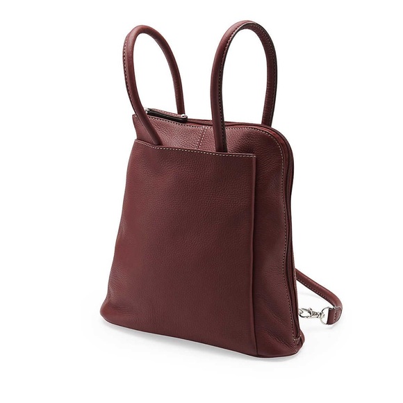 clarks leather backpack